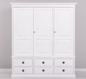 Wardrobe with 3 doors and 6 drawers