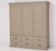 Wardrobe with 3 doors and 6 drawers