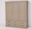 Wardrobe with 3 doors and 6 drawers