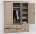 Wardrobe with 3 doors and 6 drawers