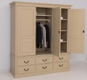 Wardrobe with 3 doors and 6 drawers