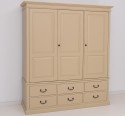 Wardrobe with 3 doors and 6 drawers