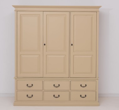 Wardrobe with 3 doors and 6 drawers