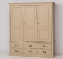 Wardrobe with 3 doors and 6 drawers