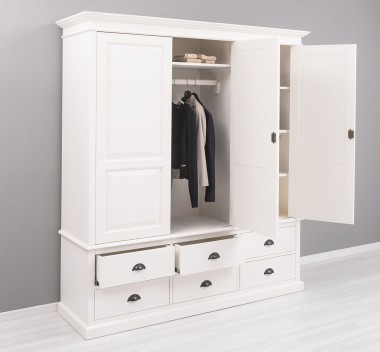 Wardrobe with 3 doors and 6 drawers