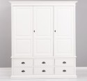 Wardrobe with 3 doors and 6 drawers