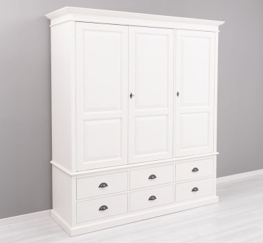 Wardrobe with 3 doors and 6 drawers