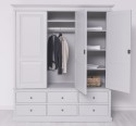 Wardrobe with 3 doors and 6 drawers