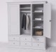 Wardrobe with 3 doors and 6 drawers