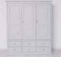 Wardrobe with 3 doors and 6 drawers