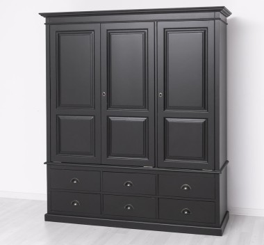 Wardrobe with 3 doors and 6 drawers