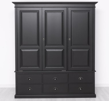 Wardrobe with 3 doors and 6 drawers