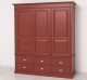 Wardrobe with 3 doors and 6 drawers