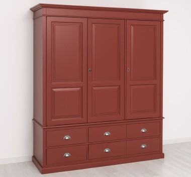 Wardrobe with 3 doors and 6 drawers