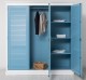 3-door wardrobe, Shutter Collection - Colort Ext._P004 / Color Int._P053 - Color Doors_P053 - DOUBLE COLORED