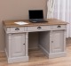 Desk with 2 doors and 3 drawers, oak top, Directoire Collection