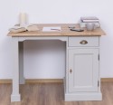 Desk with 1 door and 1 drawer, oak top