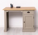 Desk with 1 door and 1 drawer, oak top