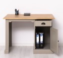 Desk with 1 door and 1 drawer, oak top