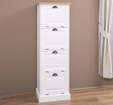 Narrow chest of drawers with 4 folding doors