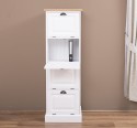 Narrow chest of drawers with 4 folding doors