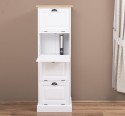 Narrow chest of drawers with 4 folding doors