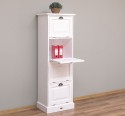 Narrow chest of drawers with 4 folding doors