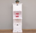 Narrow chest of drawers with 4 folding doors