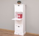 Narrow chest of drawers with 4 folding doors