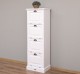 Narrow chest of drawers with 4 folding doors