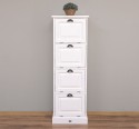 Narrow chest of drawers with 4 folding doors