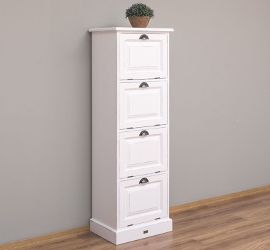 Narrow chest of drawers with 4 folding doors