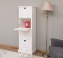 Narrow chest of drawers with 4 folding doors