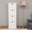 Narrow chest of drawers with 4 folding doors