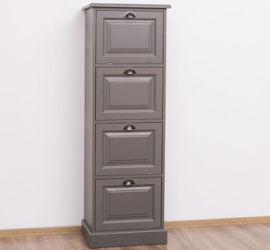 Narrow chest of drawers with 4 folding doors