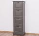 Narrow chest of drawers with 4 folding doors