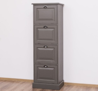 Narrow chest of drawers with 4 folding doors