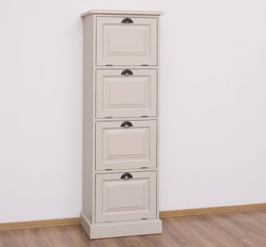 Narrow chest of drawers with 4 folding doors