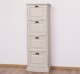 Narrow chest of drawers with 4 folding doors