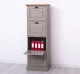 Narrow chest of drawers with 4 folding doors