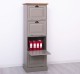 Narrow chest of drawers with 4 folding doors