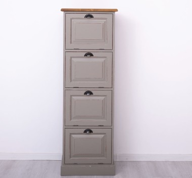 Narrow chest of drawers with 4 folding doors