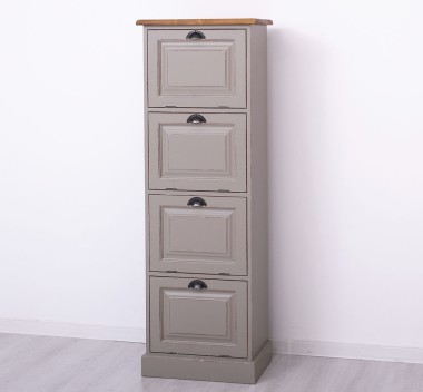 Narrow chest of drawers with 4 folding doors