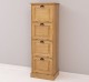 Narrow chest of drawers with 4 folding doors