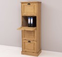 Narrow chest of drawers with 4 folding doors