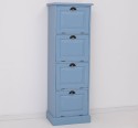 Narrow chest of drawers with 4 folding doors