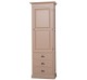 Wardrobe with 1 large door, 3 drawers