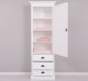 Wardrobe with 1 large door, 3 drawers