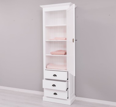 Wardrobe with 1 large door, 3 drawers