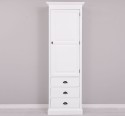 Wardrobe with 1 large door, 3 drawers